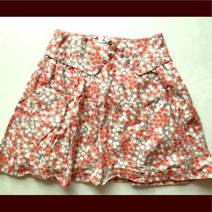 Anthropologie Gray with red and white dots skirt